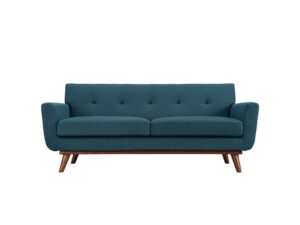 Simple Wood Combine With Leather Chair
